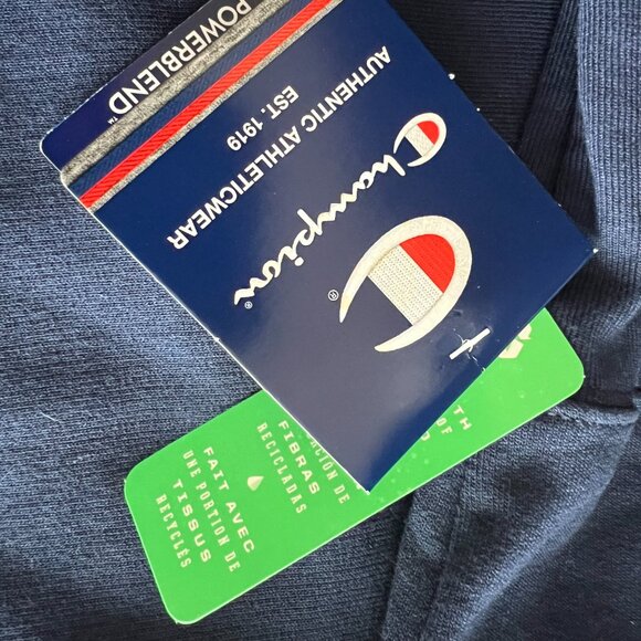 NWT Champion Women’s Crewneck Sweatshirt – Navy Blue Logo Pullover Size Medium - Picture 9 of 10